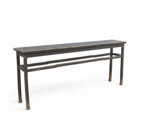 Vintage Black 79" Inch Long MingQing Console Table - Dyag East
