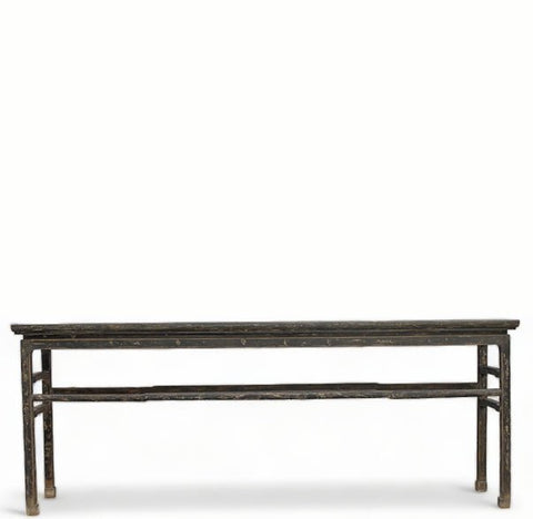 Vintage Black MingQing Console Table - Dyag East