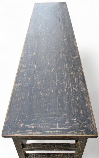 Vintage Black MingQing Console Table - Dyag East