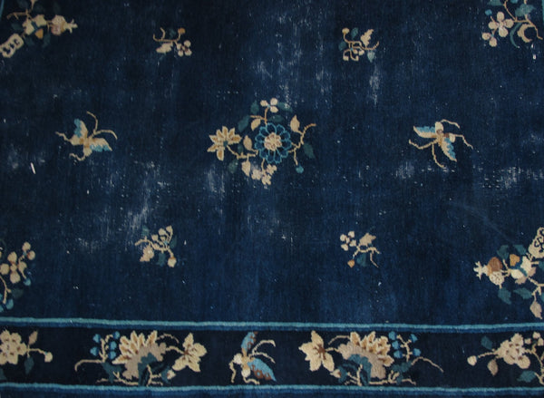 Vintage Blue Chinese Art Deco Rugs - Dyag East
