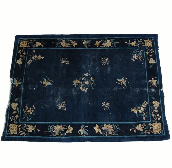 Vintage Blue Chinese Art Deco Rugs - Dyag East