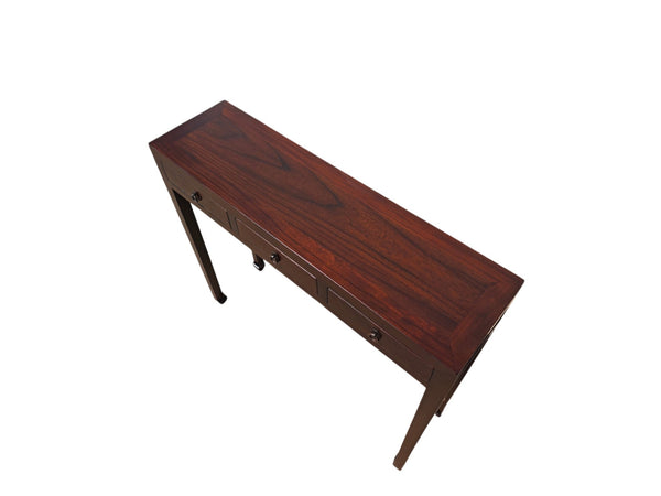 Vintage Chinese 37" Long 3-Drawer Console Table - Dyag East