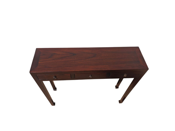 Vintage Chinese 37" Long 3-Drawer Console Table - Dyag East