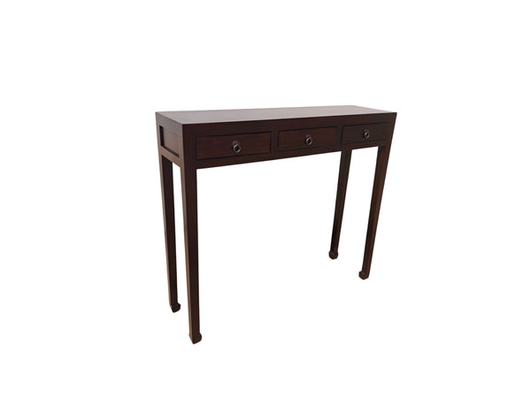 Vintage Chinese 37" Long 3-Drawer Console Table - Dyag East