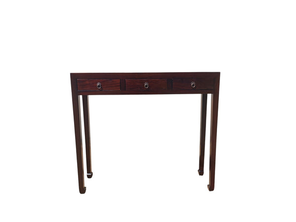 Vintage Chinese 37" Long 3-Drawer Console Table - Dyag East