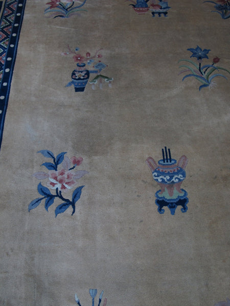 Vintage Chinese Art Deco Rugs: 12'5" x 9'2" - Dyag East