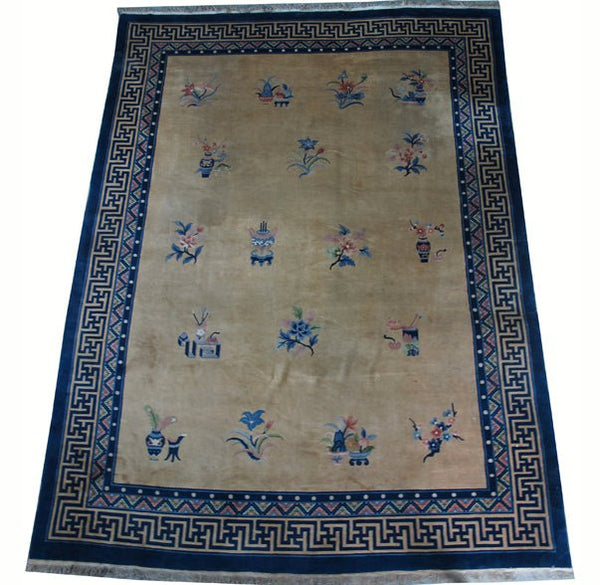 Vintage Chinese Art Deco Rugs: 12'5" x 9'2" - Dyag East