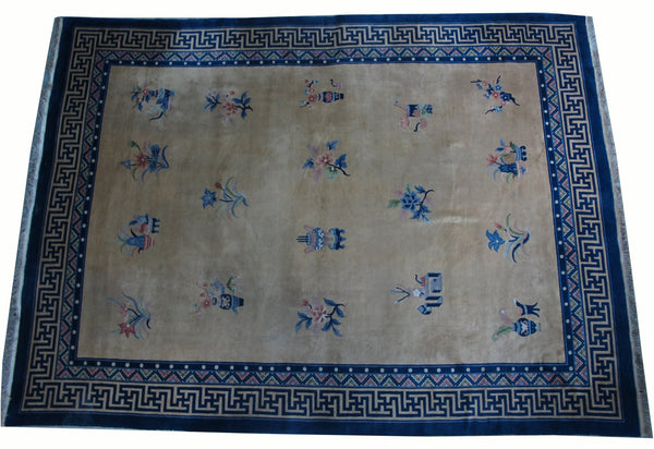 Vintage Chinese Art Deco Rugs: 12'5" x 9'2" - Dyag East