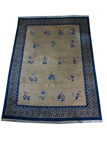 Vintage Chinese Art Deco Rugs: 12'5" x 9'2" - Dyag East