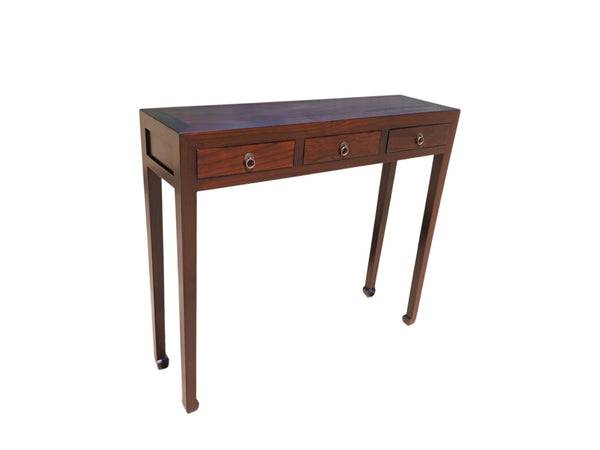 Vintage Elm 3-Drawer Console Table - Dyag East