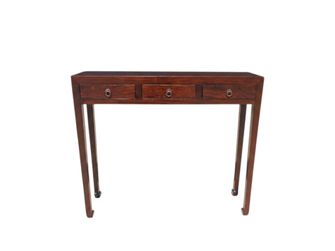 Vintage Elm 3-Drawer Console Table - Dyag East