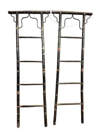 Vintage Hand-Painted Bamboo Ladders - Dyag East