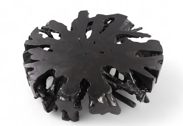 Z - 63" Inch D Round Black Organic Teak Root - Dyag East