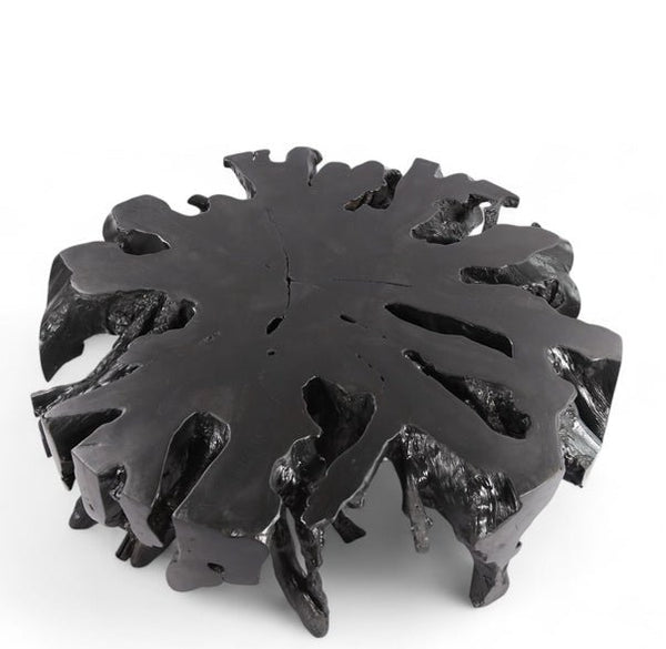 Z - 63" Inch D Round Black Organic Teak Root - Dyag East