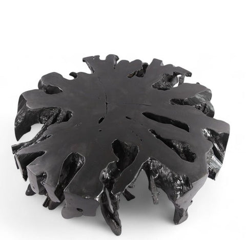 Z - 63" Inch D Round Black Organic Teak Root - Dyag East