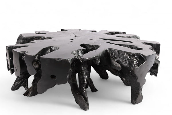 Z - 63" Inch D Round Black Organic Teak Root - Dyag East