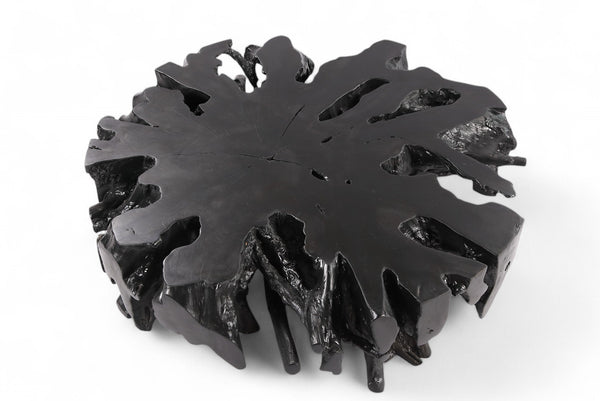 Z - 63" Inch D Round Black Organic Teak Root - Dyag East