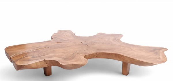 Z - Brown Free Form Living Edge One Slab Coffee Table - Dyag East