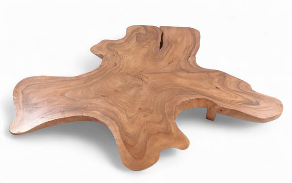 Z - Brown Free Form Living Edge One Slab Coffee Table - Dyag East