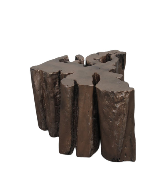 Z - Copper Brown Free Form Teak Root Sculpture Coffee Table 1 - Dyag East