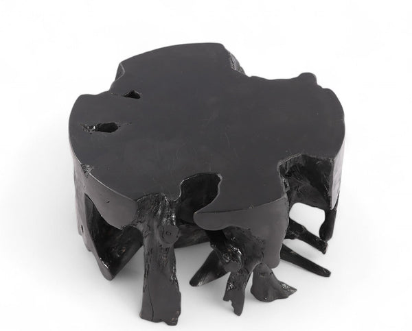 Z - Round Black Teak Coffee Table - Dyag East