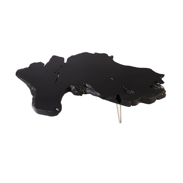 Black Teak Root Living Edge Coffee Table - Dyag East