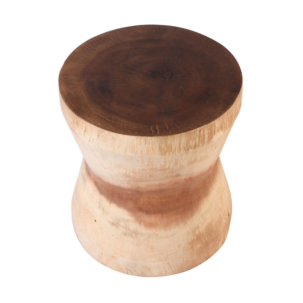 Natural Brown & White Accent or Side Table 2 - Dyag East