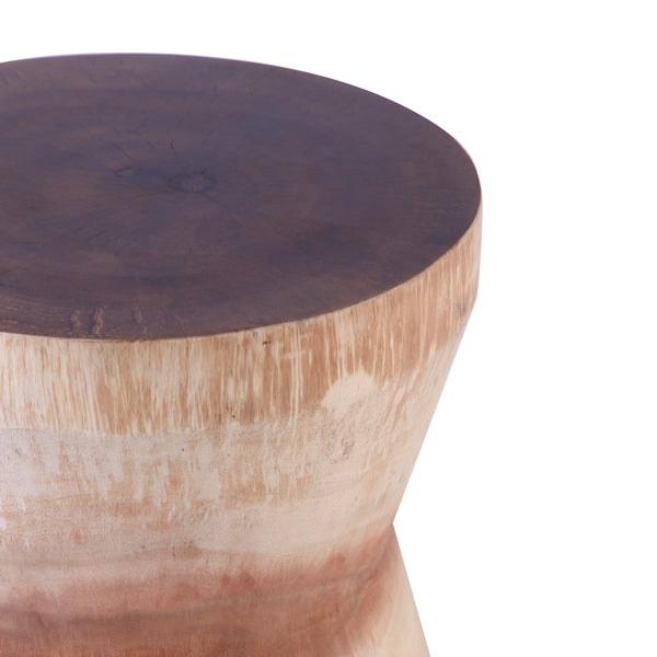 Natural Brown & White Accent or Side Table 2 - Dyag East