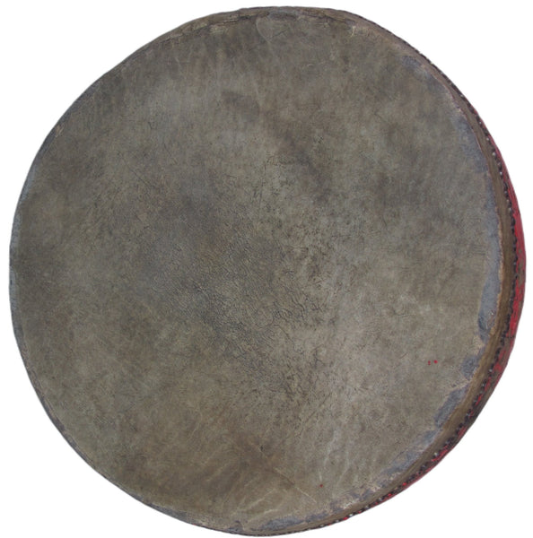 24” Inch Round Antique Chinese Red Drum - Dyag East
