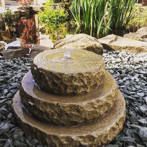 Granite Mill Stone Water Fountain 5