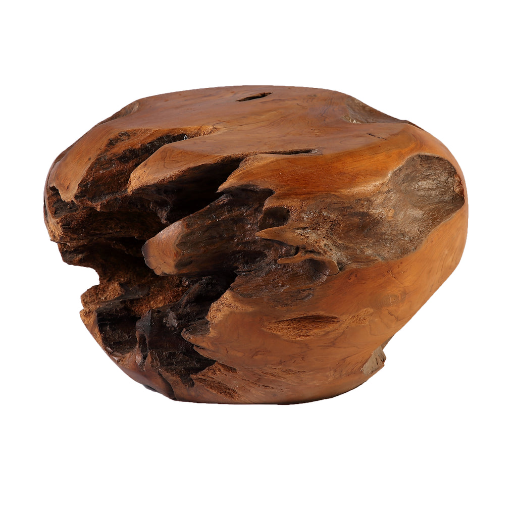 Round Teak Root Accent or Side Table or Stool 1 - Dyag East