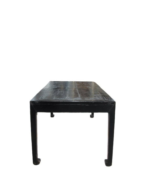35" Tall Antique Black Lacquer Table - Dyag East