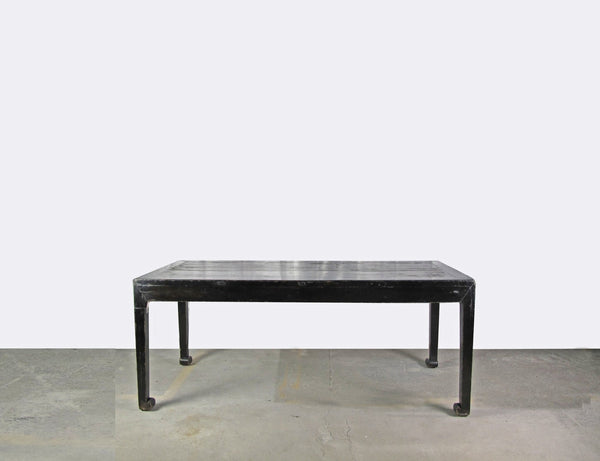 35" Tall Antique Black Lacquer Table - Dyag East