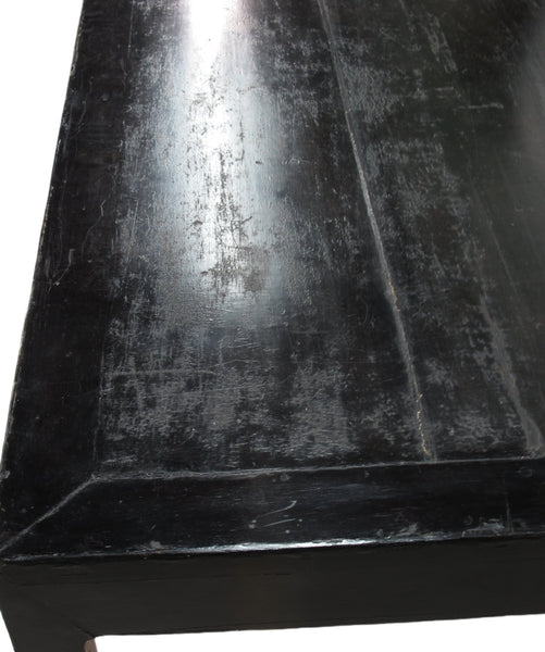 35" Tall Antique Black Lacquer Table - Dyag East