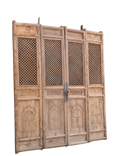 4 Early 19 Century Antique Chinese Screen Doors - Dyag East