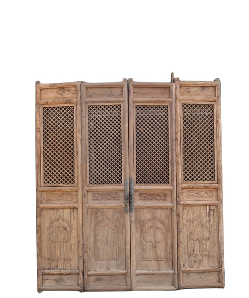 4 Early 19 Century Antique Chinese Screen Doors - Dyag East