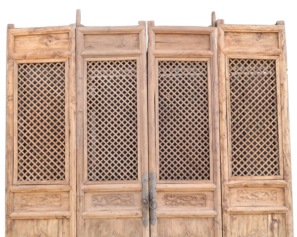 4 Early 19 Century Antique Chinese Screen Doors - Dyag East