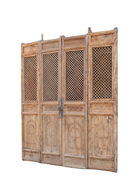 4 Early 19 Century Antique Chinese Screen Doors - Dyag East