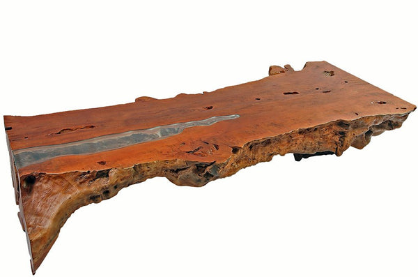 86 Inch Long Large One Slab Lychee Burl Coffee Table - Dyag East