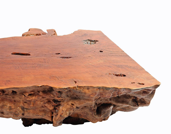 86 Inch Long Large One Slab Lychee Burl Coffee Table - Dyag East