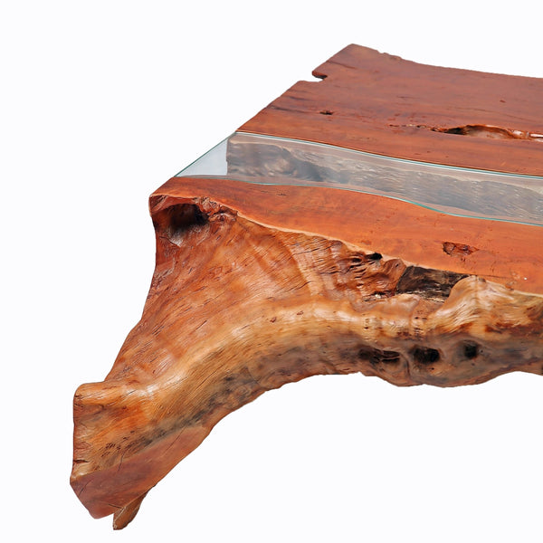 86 Inch Long Large One Slab Lychee Burl Coffee Table - Dyag East