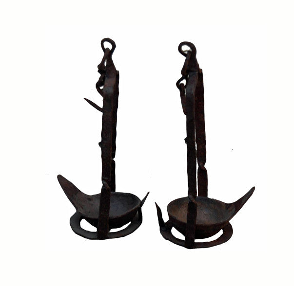 A Pair of Hanging Oil Burner/Candle Holder - Dyag East