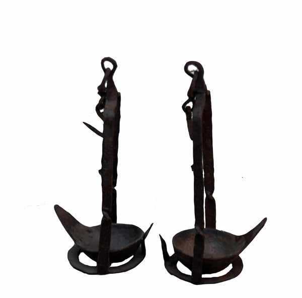 A Pair of Hanging Oil Burner/Candle Holder - Dyag East