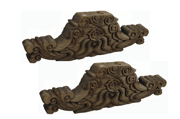 Antique Chinese Hand Carved Wood Architectural Ornament - Dyag East