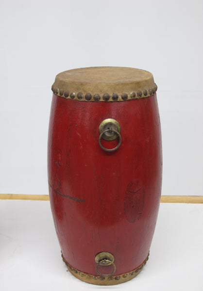 Pair of Vintage Small Red Drum