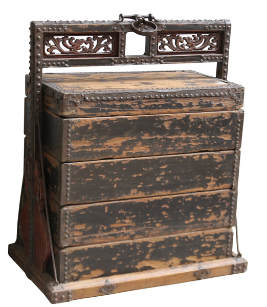 Antique Chinese Wood Food Box - Dyag East
