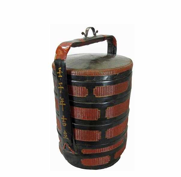 Chinese Antique Bamboo Food Basket - Dyag East