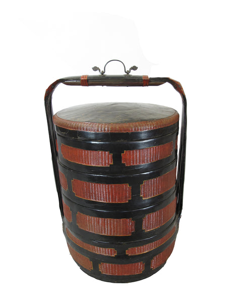 Chinese Antique Bamboo Food Basket - Dyag East