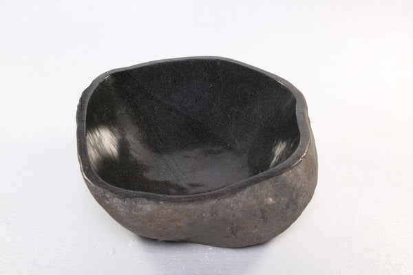 Round Free Form River Stone Vessel 3