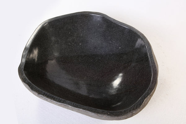 Round Free Form River Stone Vessel 3